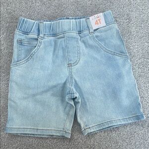 Toddler Size 4T Light Blue Denim Shorts NEW